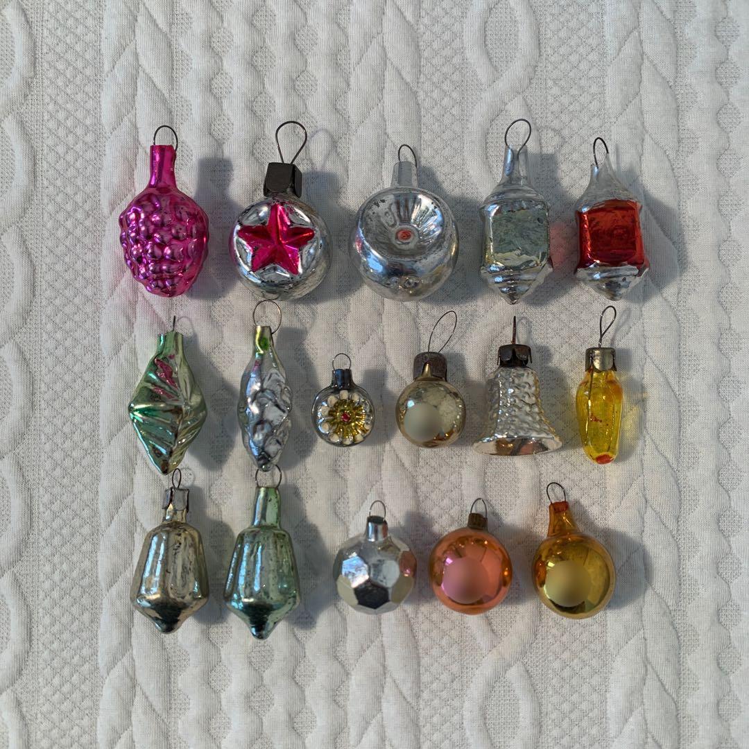 《greentomato》ソビエト ミニガラスオーナメントセット 16個