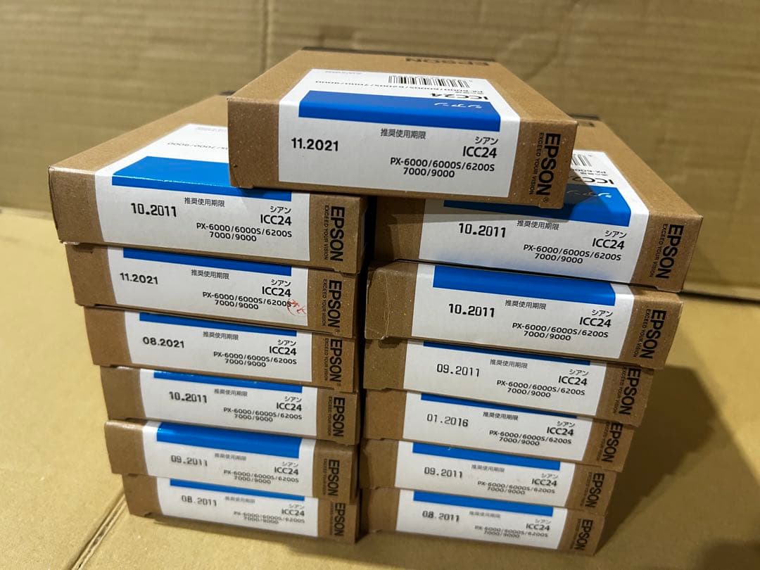 専用★訳アリ期限切れ未使用EPSON IC24各色インクカートリッジ79個