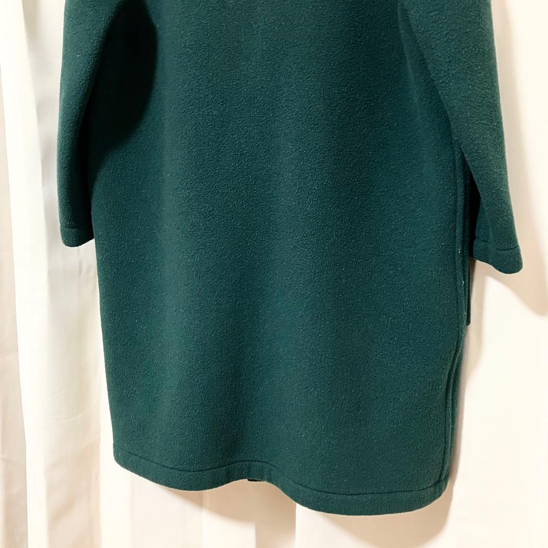 バーバリーロンドン ノバチェック ダッフルコート フード グリーン S