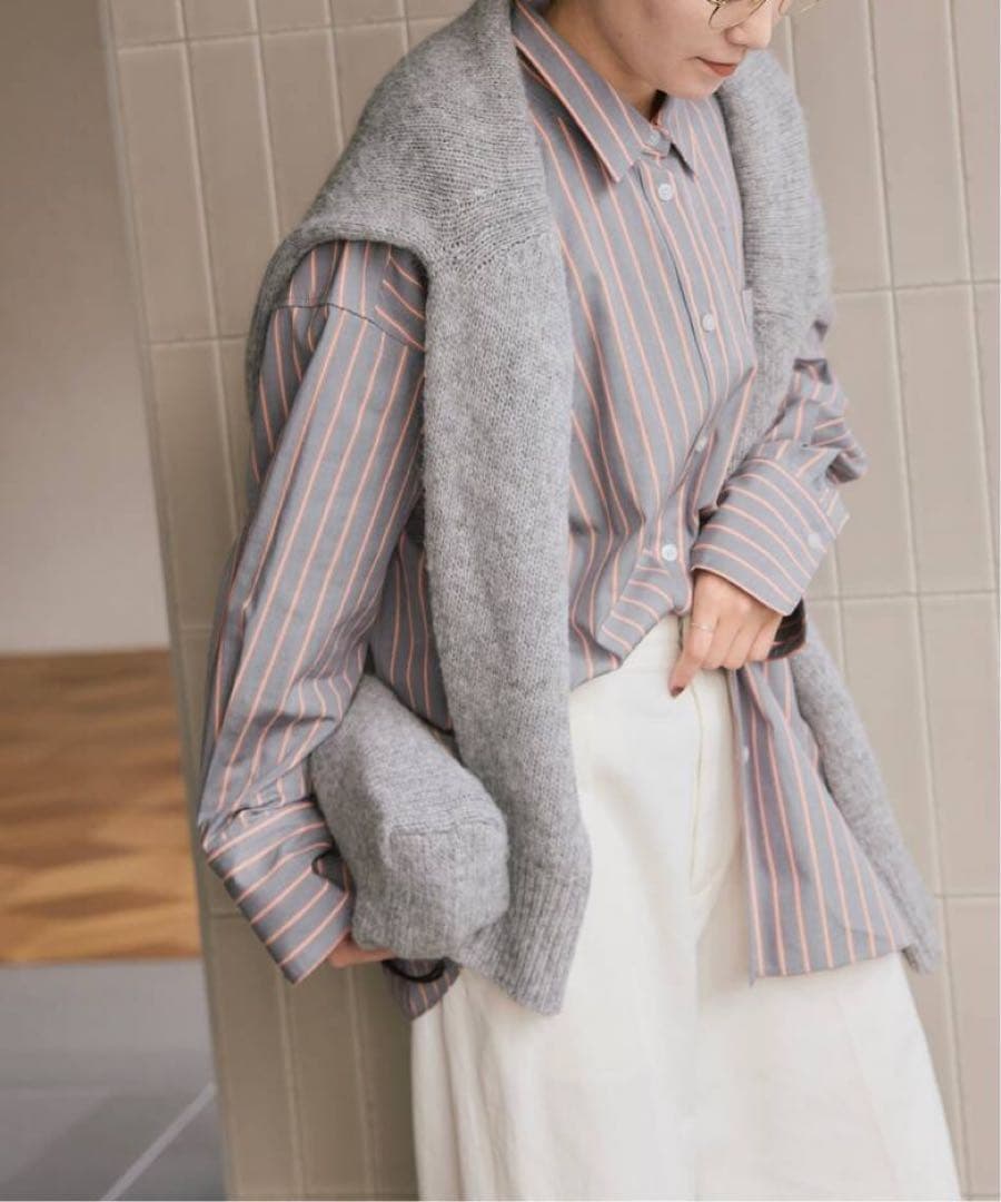 【完売品】スピック&スパン　a&m マルチストライプシャツ