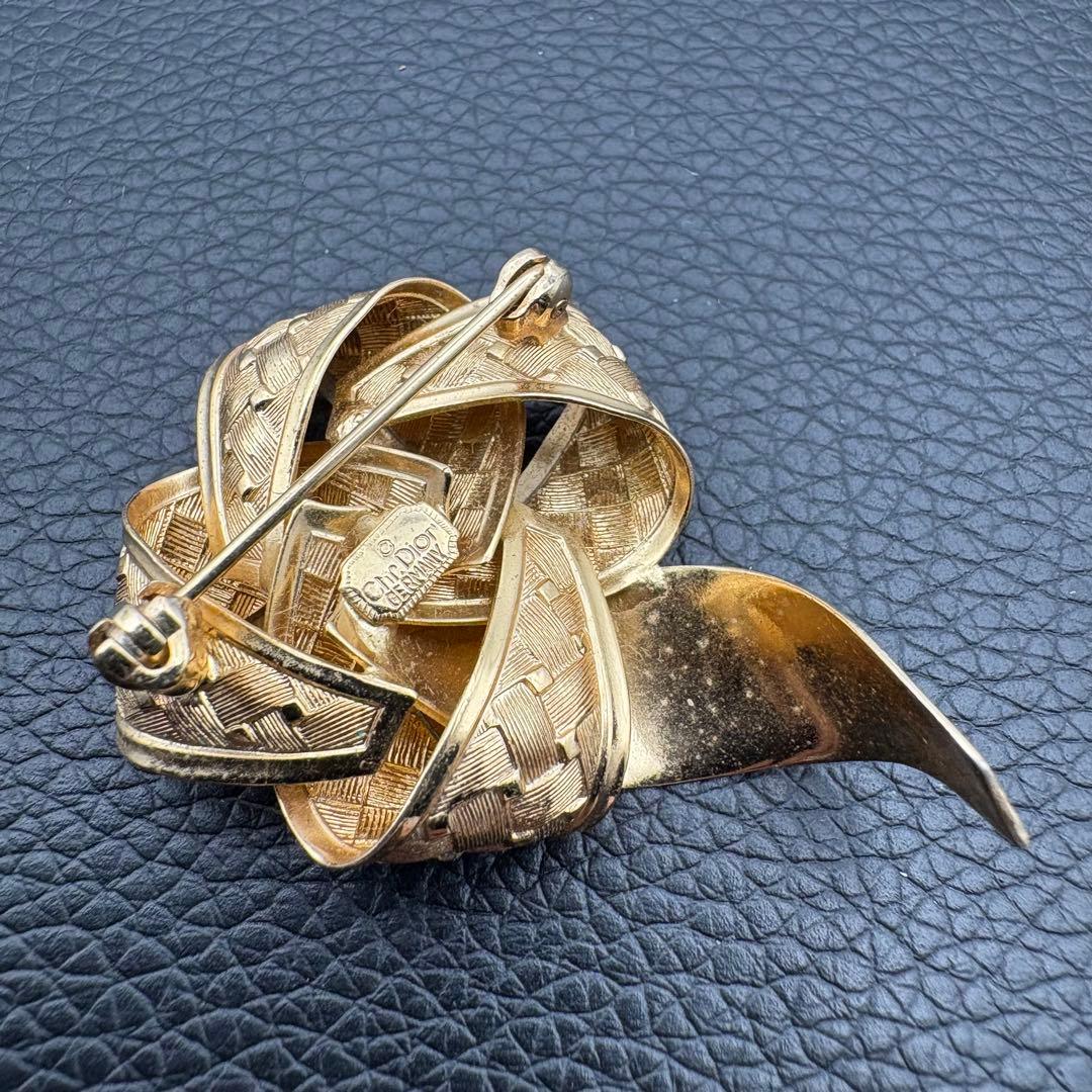 クリスチャン　ディオール　ヴィンデージ　リボン　ブローチ