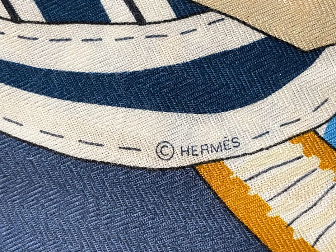 【希少！早い者勝ち！】HERMES エルメス カレジェアン 空想の鞍 ブルー系