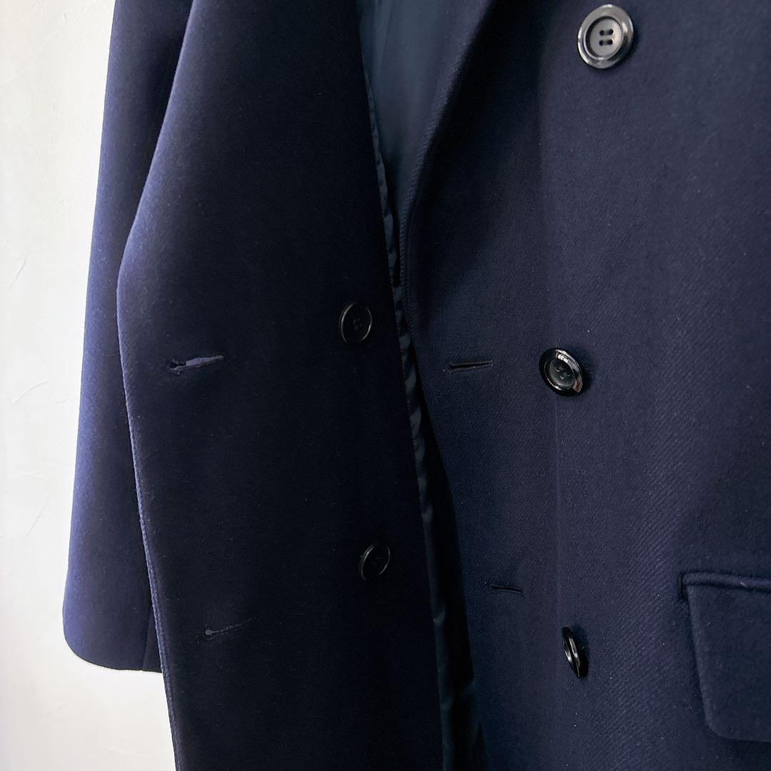フレームワーク ハミルトン ラムウール ダブルチェスターコート 38 ネイビー