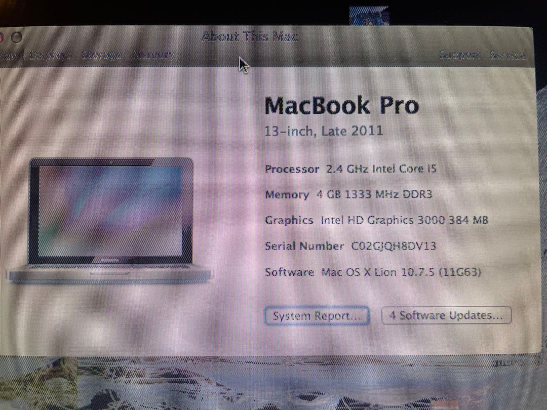 MacBook Pro 13inch （2011年モデル）