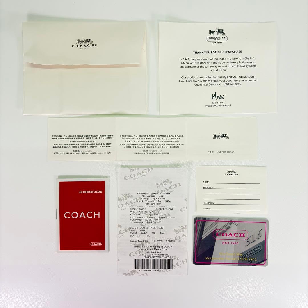 【COACH】 タグ有り チャーター クロスボディ バッグ 24 ブラック