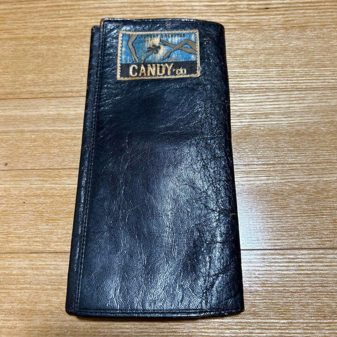 CANDY 80年代 ブラックレザー 長財布
