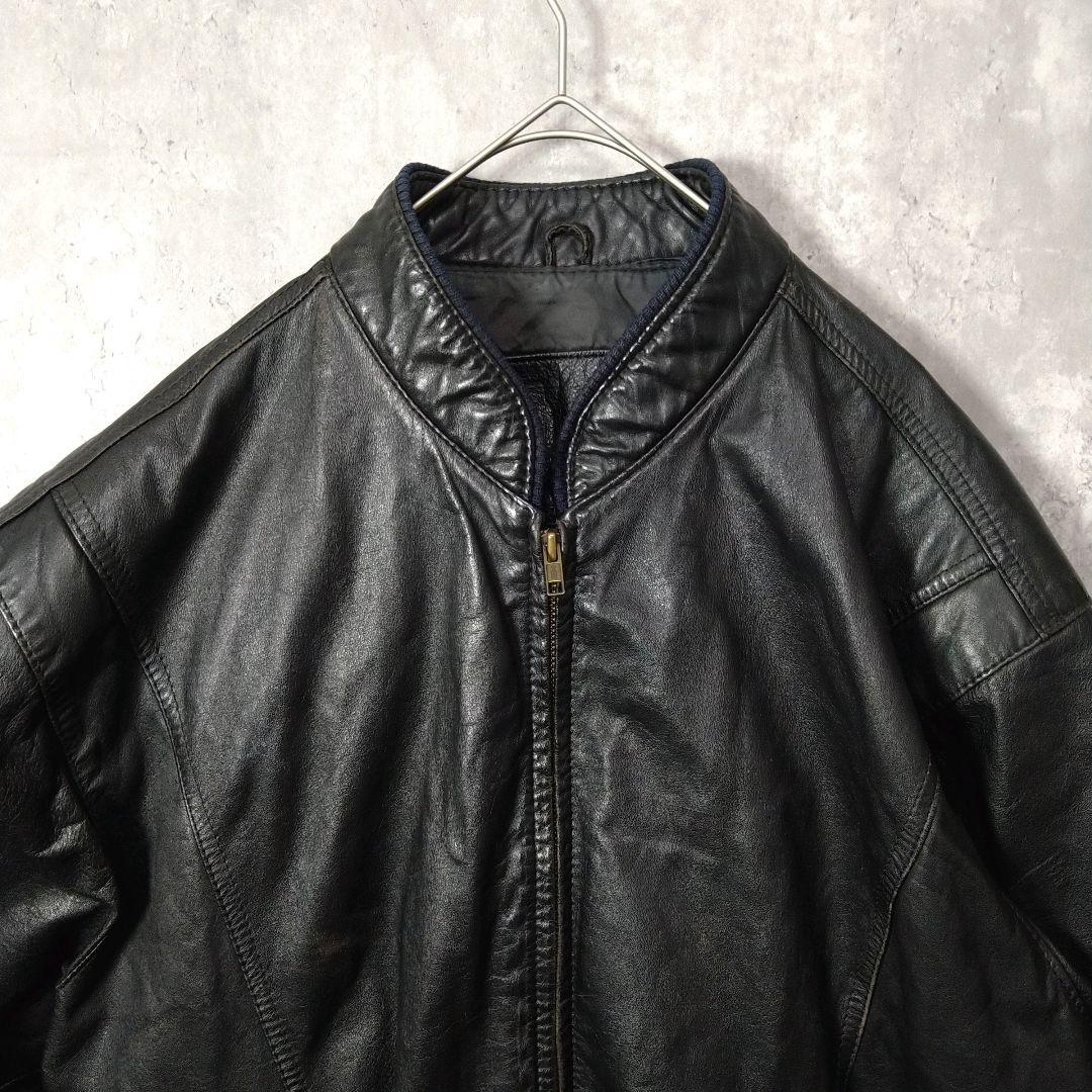 【kajiyan】90s XLサイズ 本革 レザーボンバージャケット