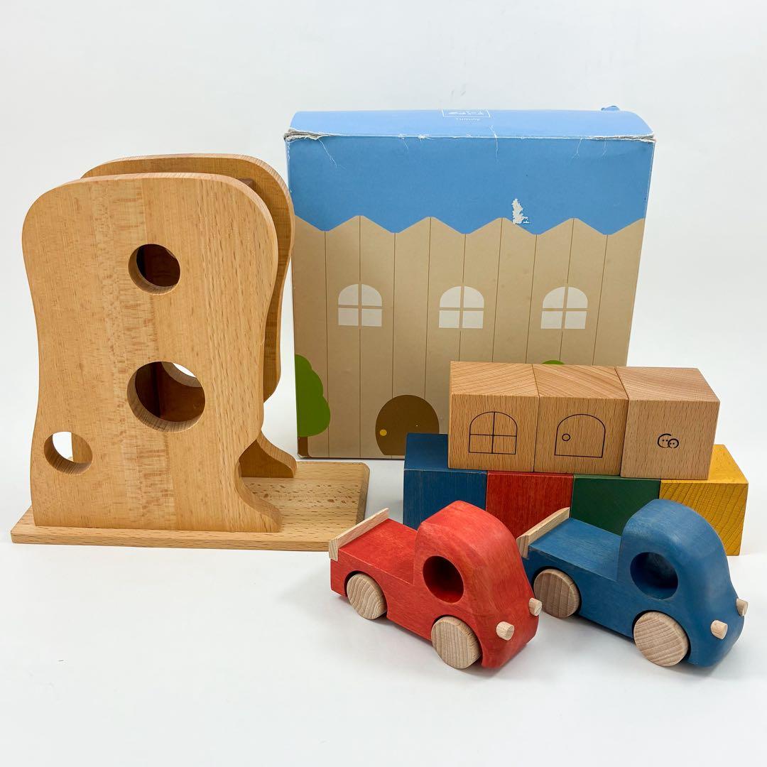 廃盤品 ツミニー　こまーむ　こまむぐ　トラック　積み木　木製おもちゃ