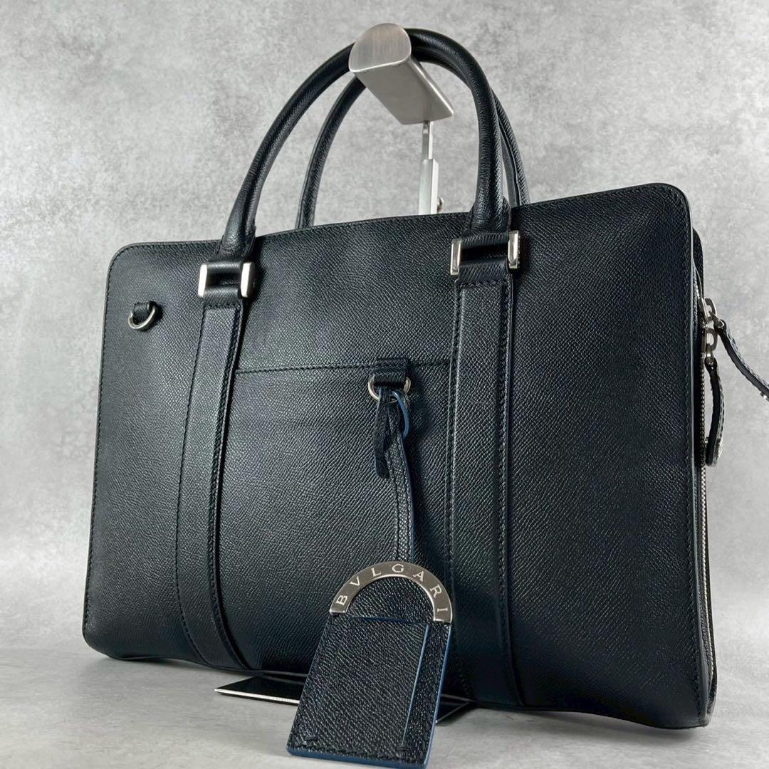 カナ様　BULGARI ブルガリ　ビジネスバッグ　ガンチーニ　サフィアーノ