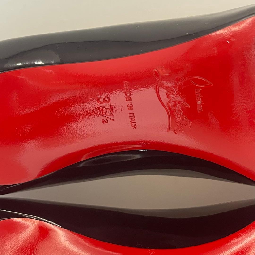 あおむし　クリスチャーノルブタン　パンプス 黒 37.5 レッドソール