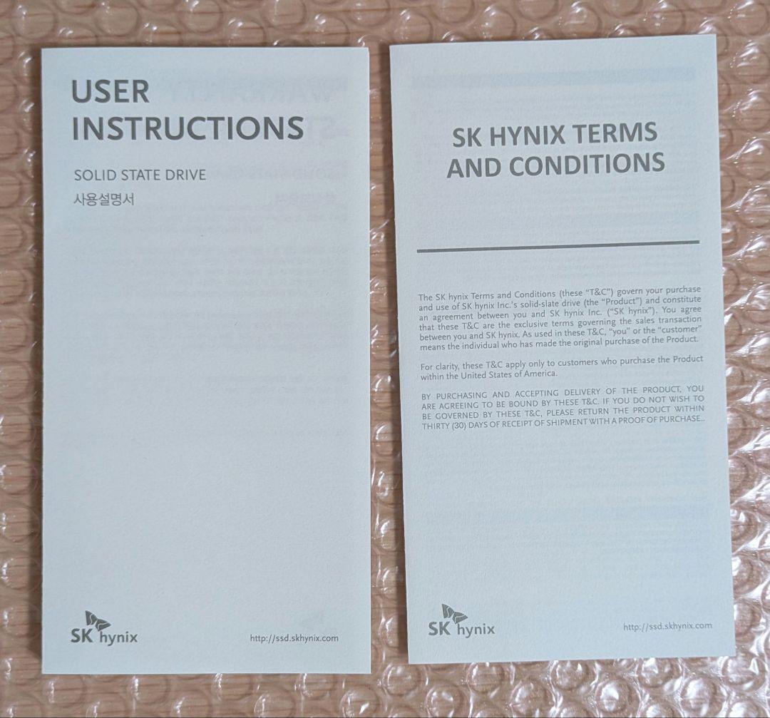 内蔵型SSD SK hynix Gold P31 M.2 SSD 1TB
