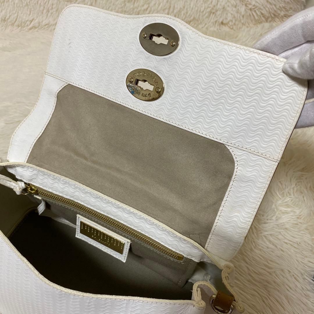 ザネラート ポスティーナ レザー ターンロック ハンドバッグ 2WAY 美品