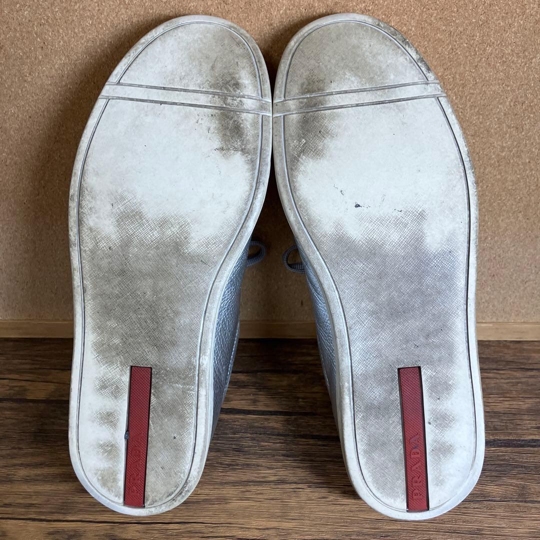 （K26086）プラダ PRADA スニーカー サイズ7（約26㎝） シルバー