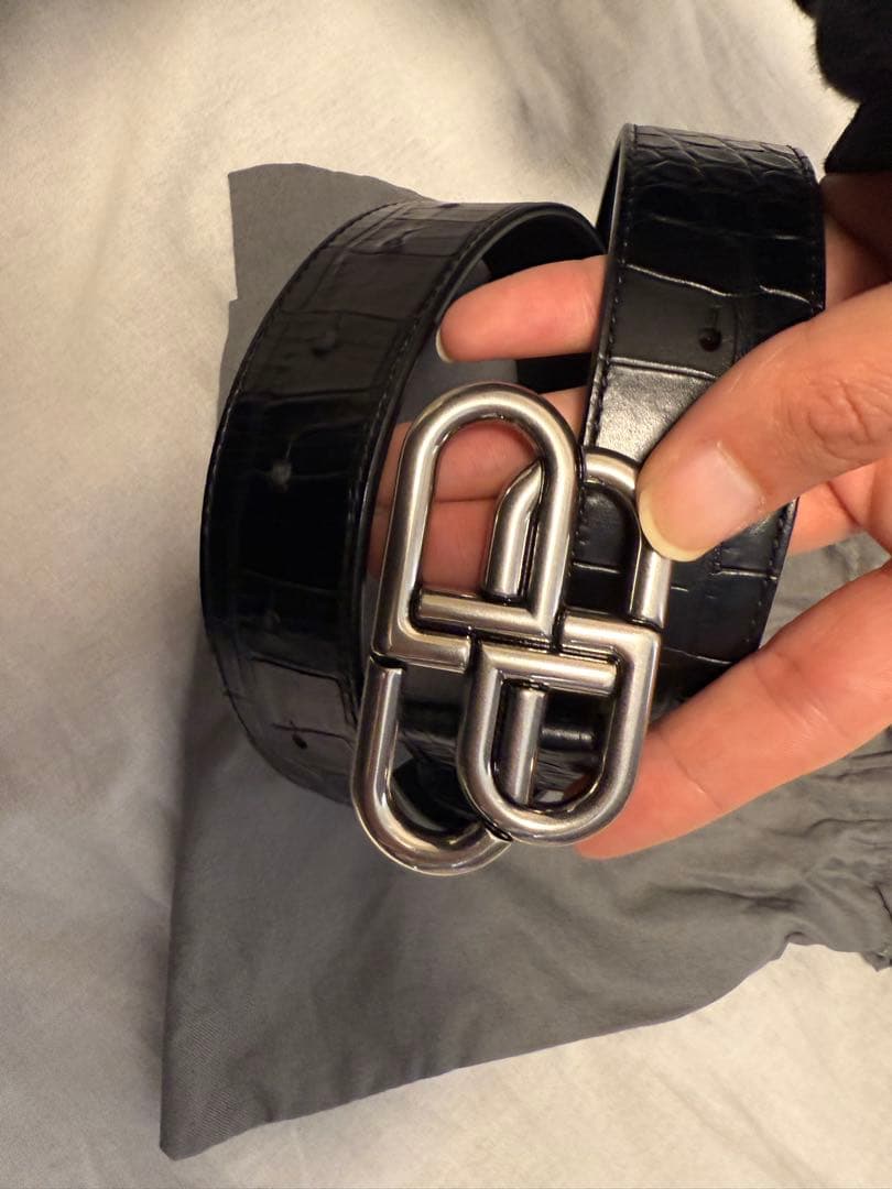 BALENCIAGA クロコダイル型押し ベルト 85cm