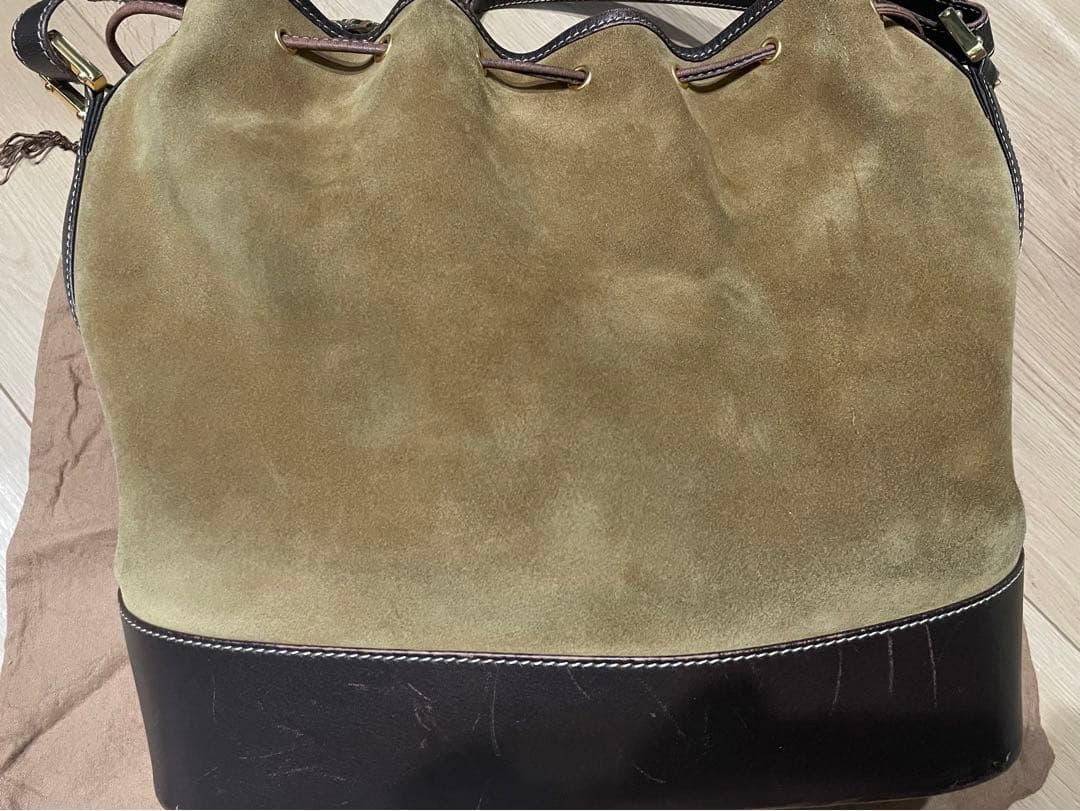 LOEWE ロエベ スエード 巾着型　ショルダーバッグ