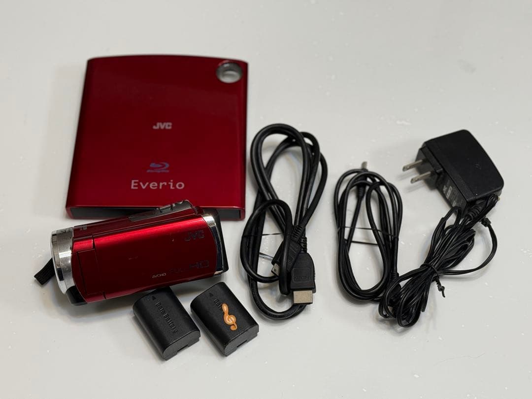 JVC Everio フルHD ビデオカメラ レッド