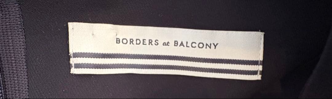 BORDERS at BALCONY ボタンツイルブラウス ネイビー 38
