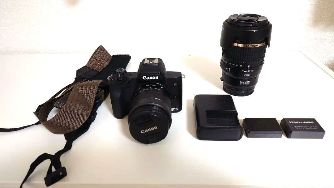 Canon EOS KissМ2 ミラーレスカメラ バッテリー３個