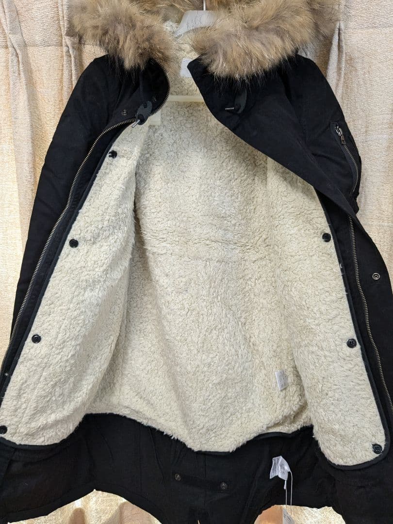 新品 ステュディオス モッズコート 黒 S