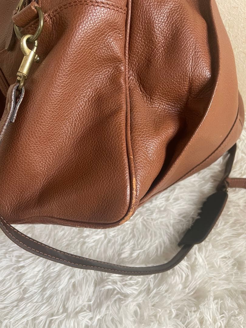 希少　森田鞄 2way 斜めがけ可 肩かけ可 ボストンバッグ ショルダー付き