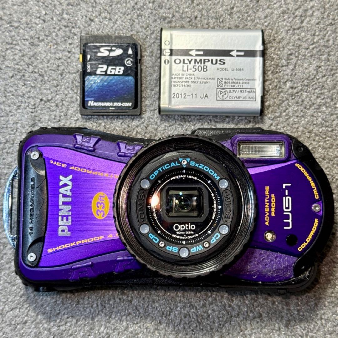 ☆動作OK PENTAX Optio WG-1 防水 SDカード付き