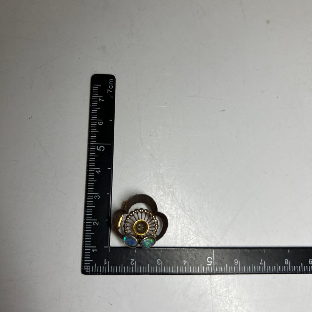 極上金工　ブラックオパール細工　アクセサリー　3.1g 東里8-0128☆2F