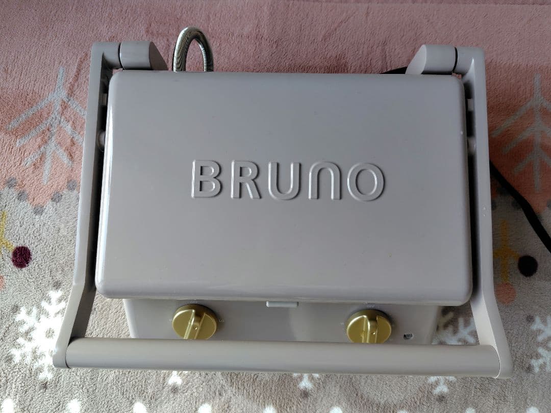 【１回使用】BRUNO ブルーノ ホットサンドメーカー グリル ダブル グレー