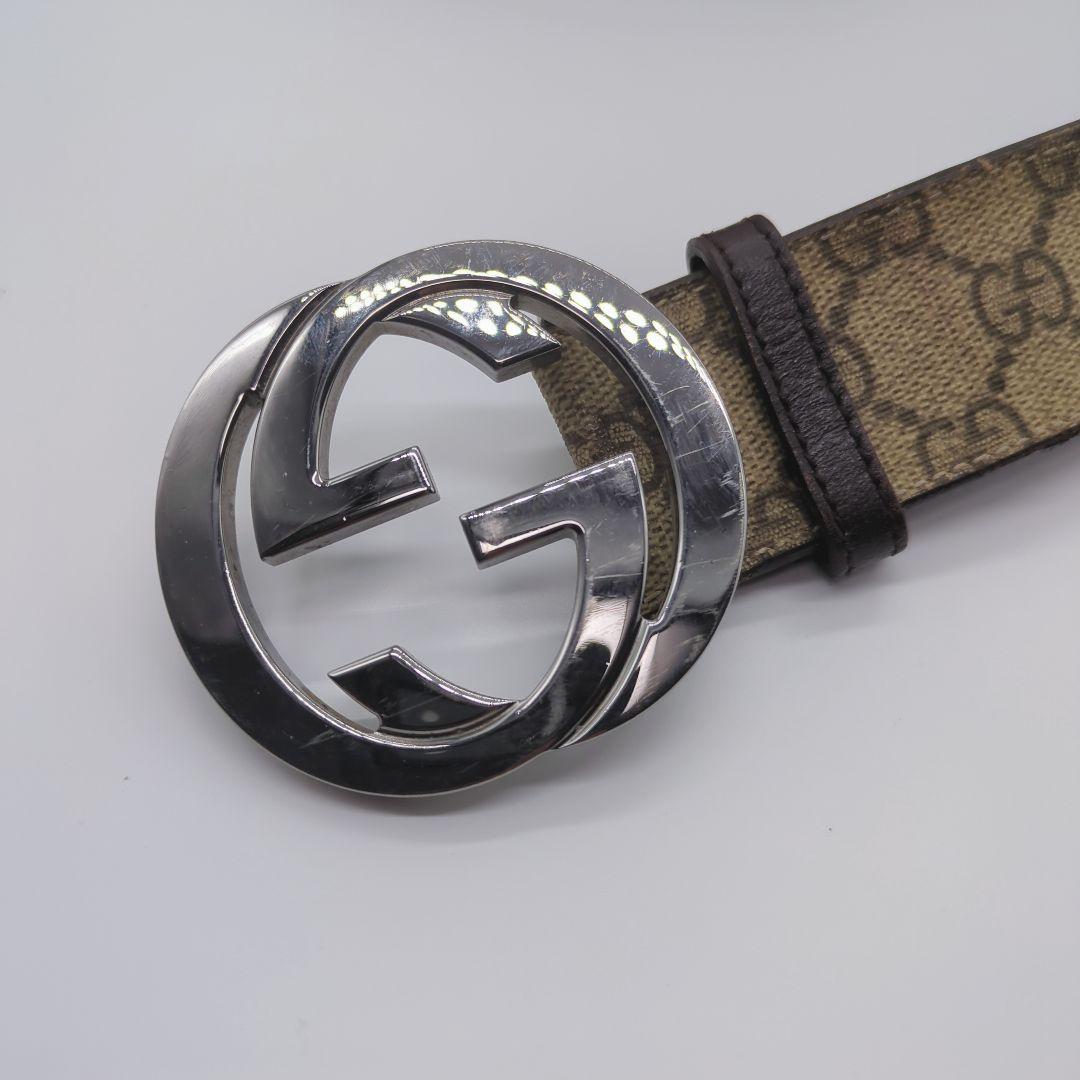 【人気モデル・良品】グッチ☆ベルト インターロッキング GG柄 スプリーム