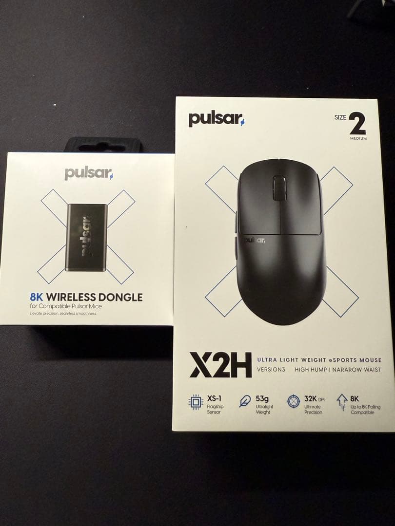 pulsar x2h v3(black)＋8k wireless dongle