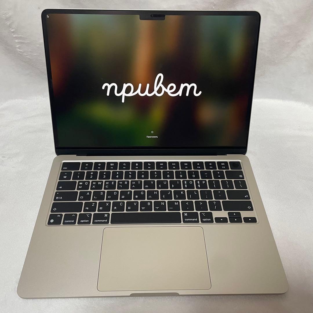【美品】MacBookAir M3 13㌅ 韓国語キーボード
