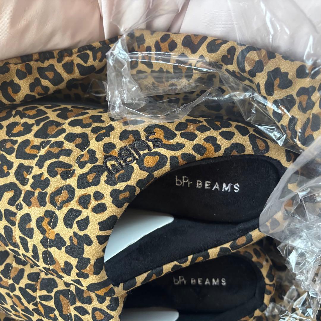 bPr BEAMS ヒョウ柄サンダル 未使用
