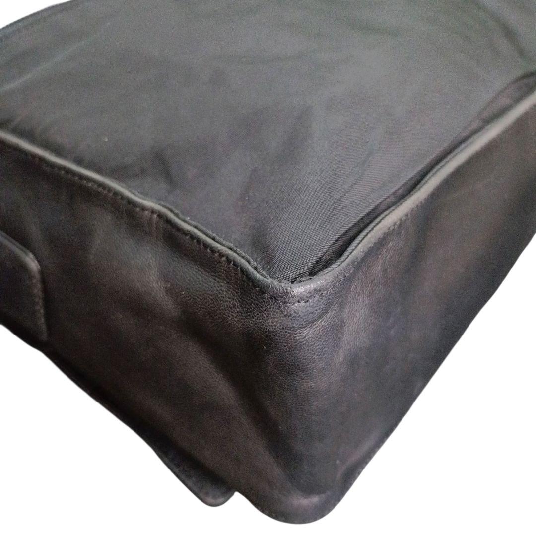 ✨PRADA 三角ロゴ テスートナイロン レザー切替 フラップ ショルダーバッグ