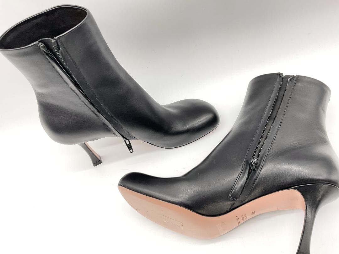 【未使用】PELLICO セミスクエアトゥ パンプス ブラック 38