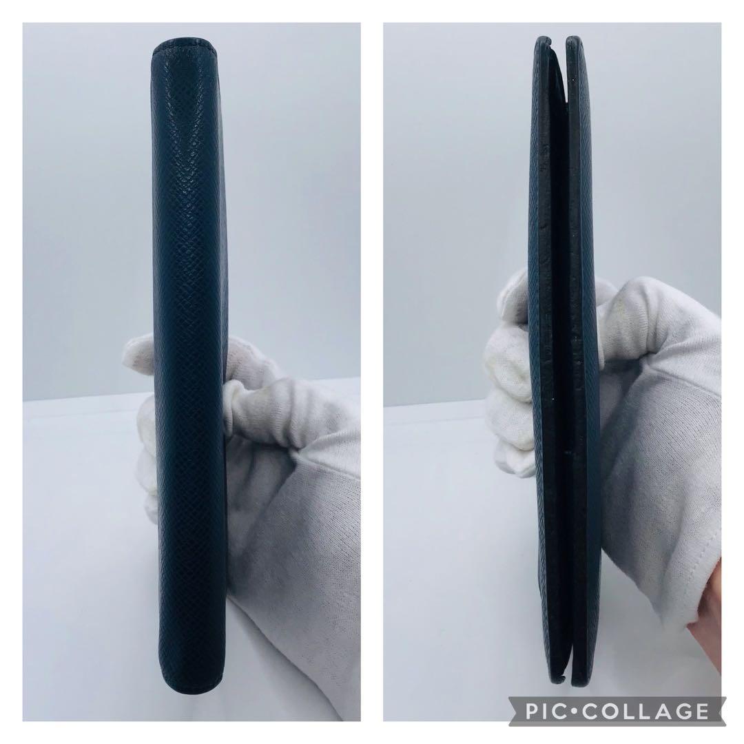 ルイヴィトン✨タイガ ポルトフォイユ ロン 長財布 お札入れ 紺 ブルーマリーヌ