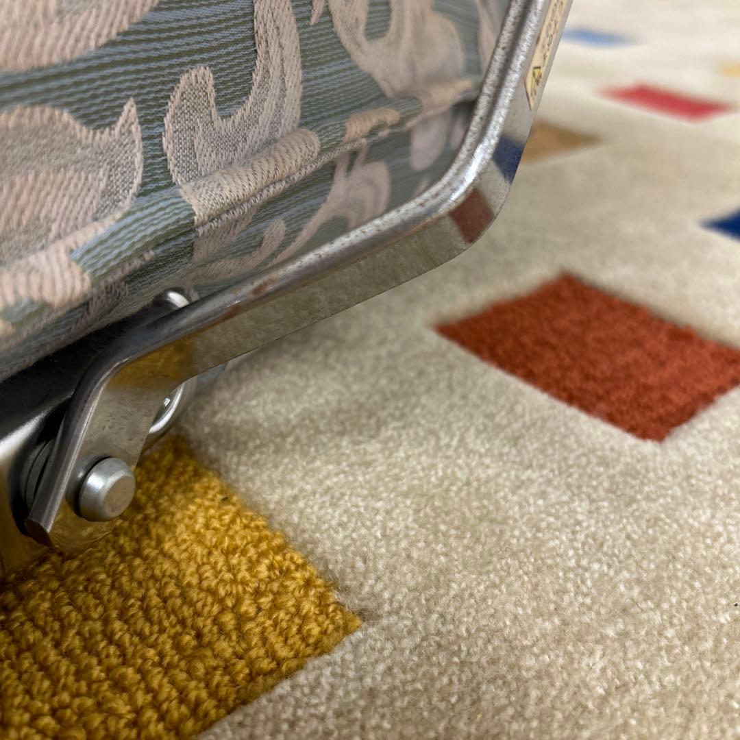 エル処分品★日本製座椅子 布張り リクライニング式 アヤメ ブルー