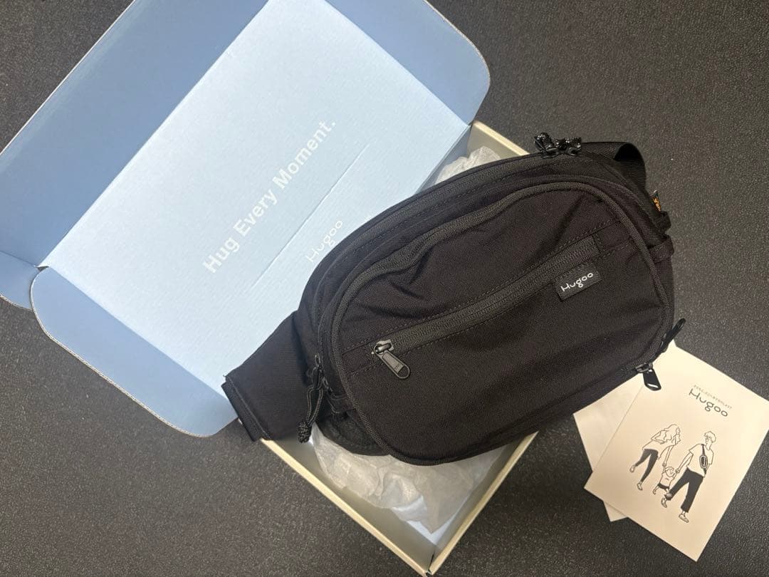 Hugoo ヒップシート　ブラック×ベージュ　ハグー