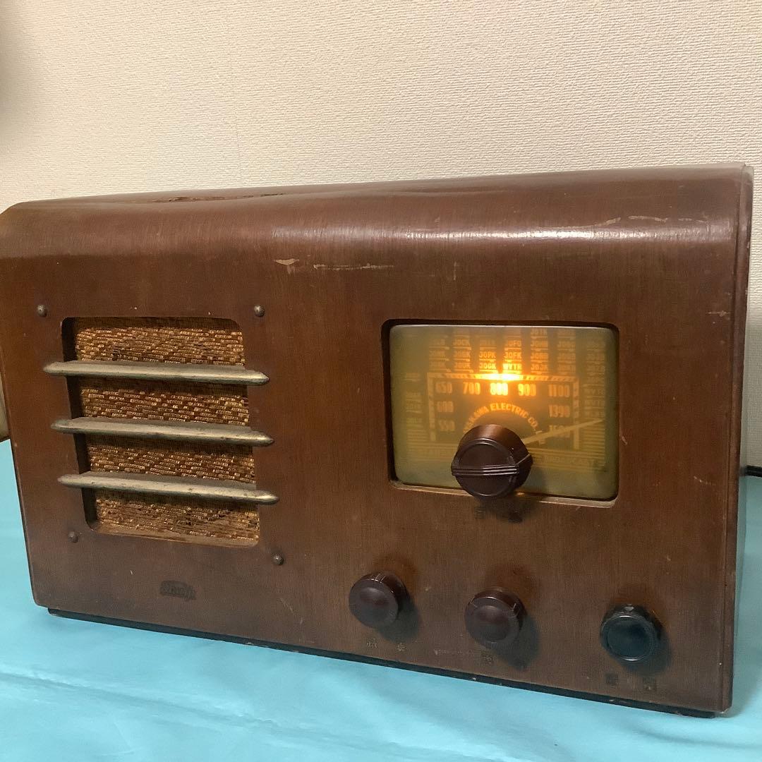 【赤犬】　シャープ　並四ラジオ　動作品　値下げ！