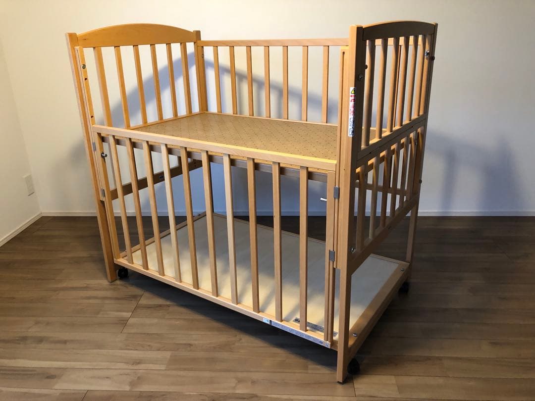 ハイタイプベッド ツーオープン(ナチュラル) KATOJI ベビーベッド