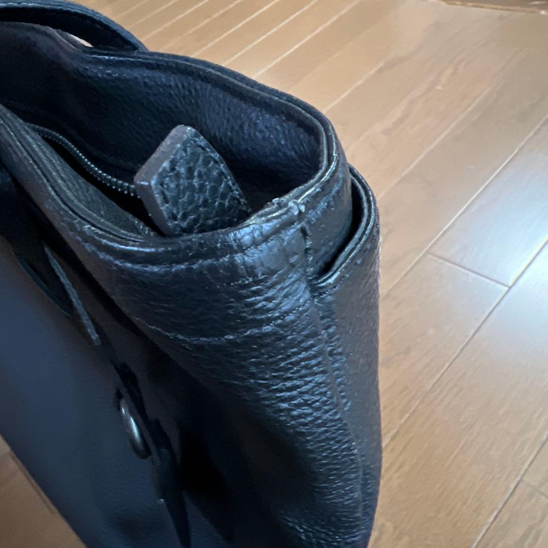 【美品】黒レザートートバッグ