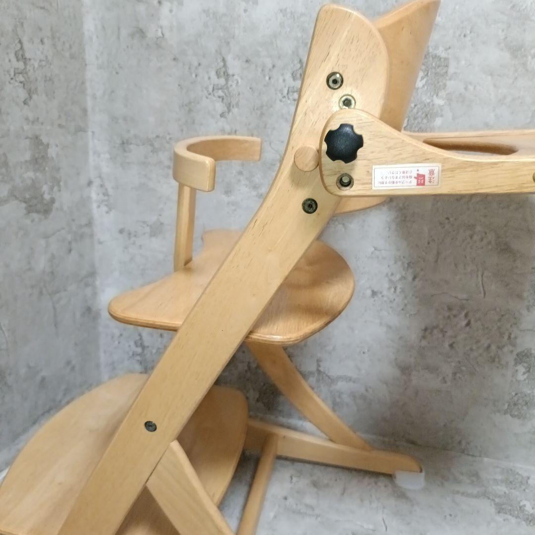 【美品】大和屋 すくすくチェア イーエヌ テーブル&ガード ナチュラル