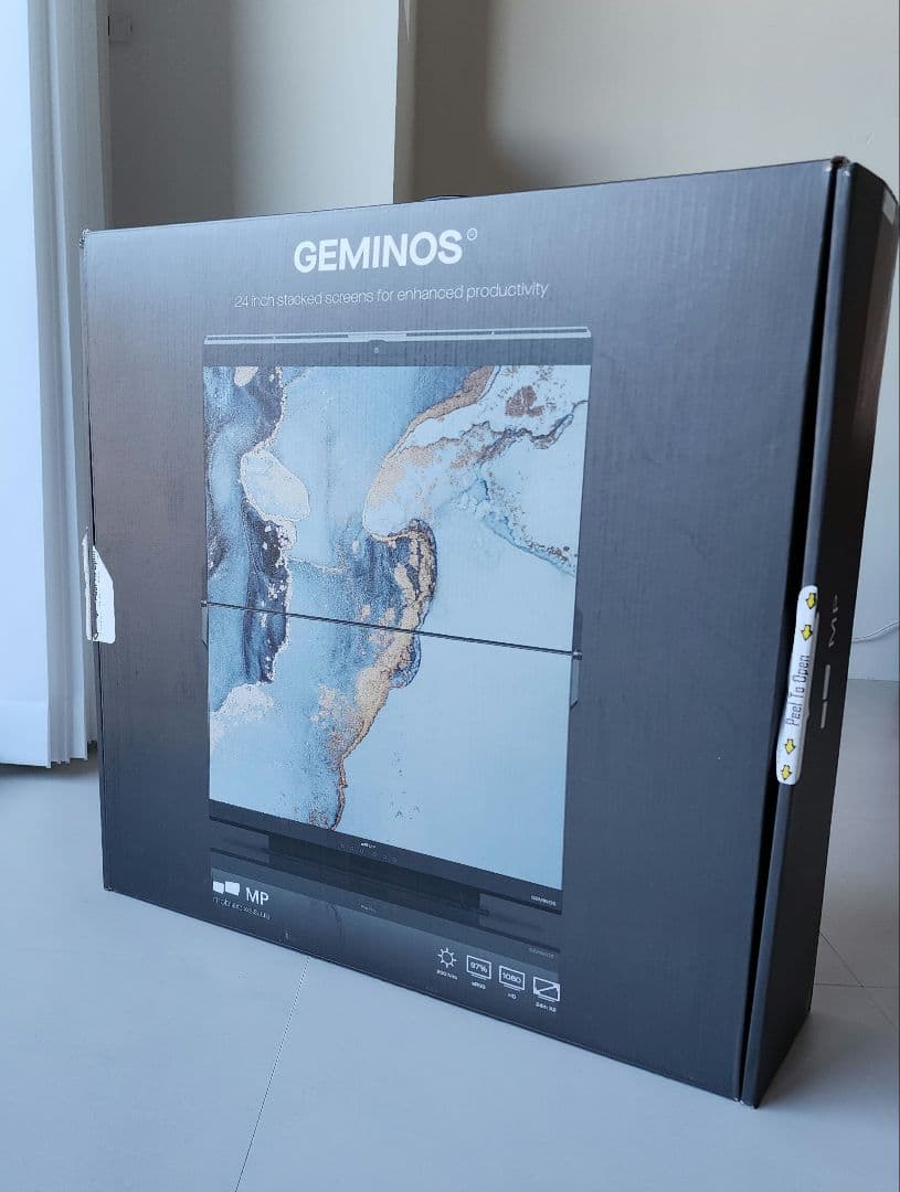 【美品】Geminos 24インチ×2 垂直スタックモニター