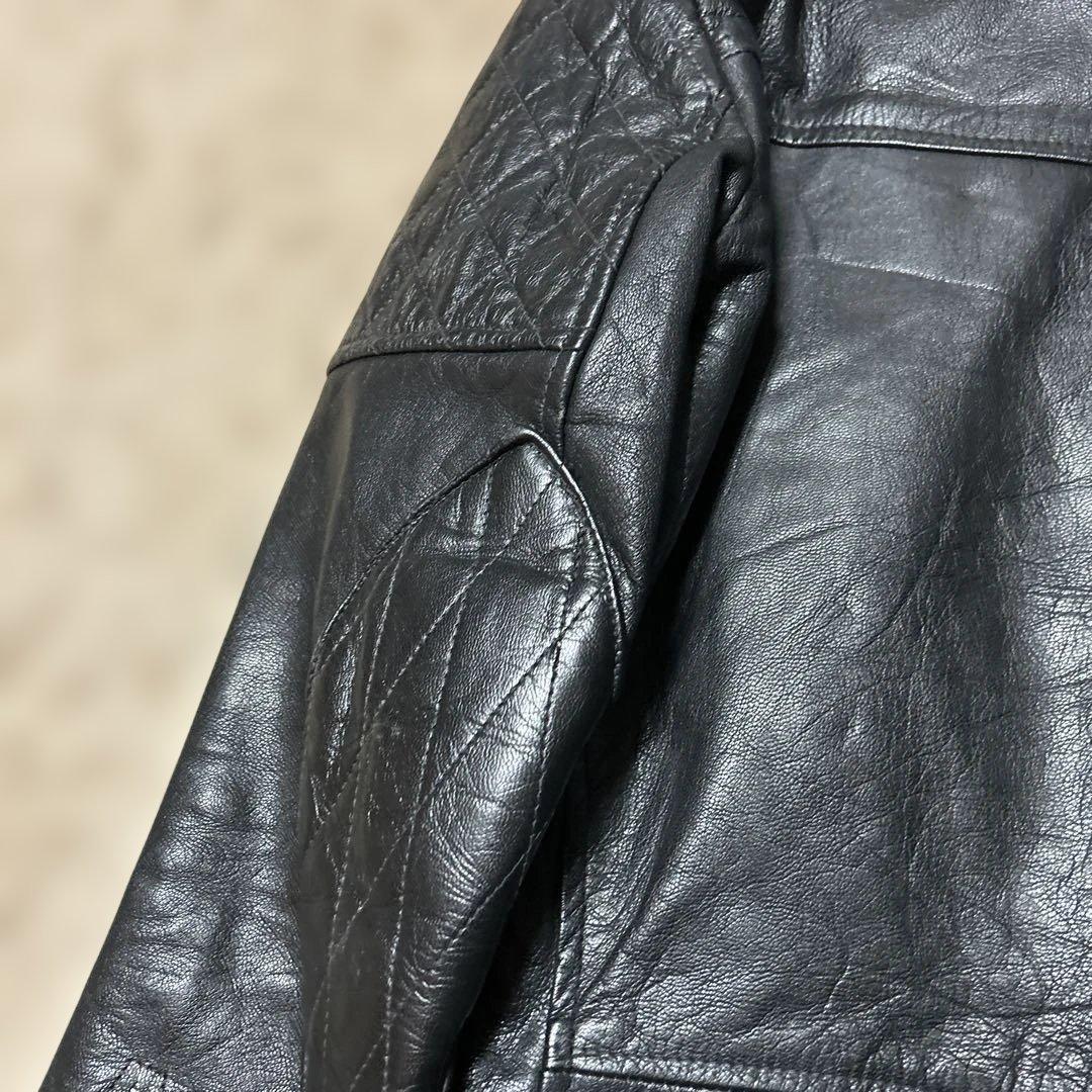 70s UK ヴィンテージ ライダース ロンジャン英国製666パンクルイスレザー