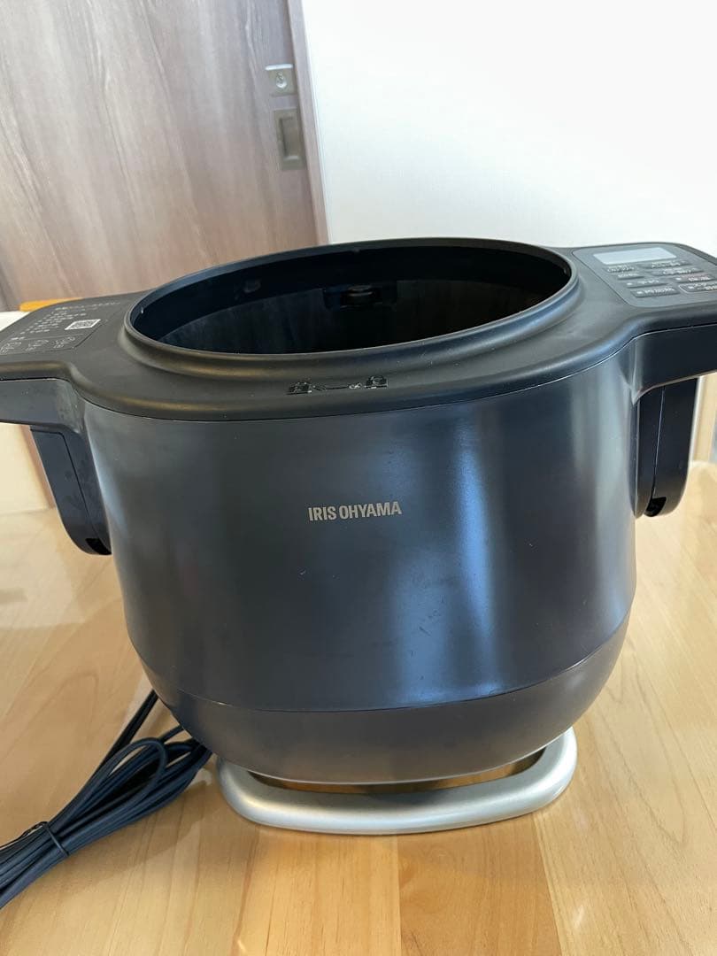 アイリスオーヤマ 自動調理鍋 シェフドラム グレー