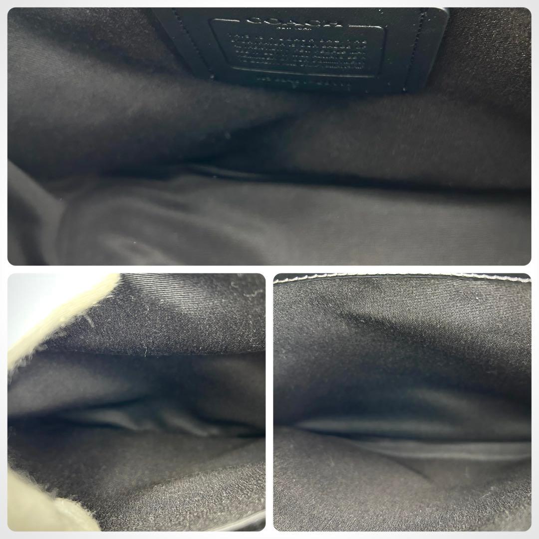 コーチ　coach メッセンジャーバッグ　レザーバッグ　黒　ブラック　ショルダー