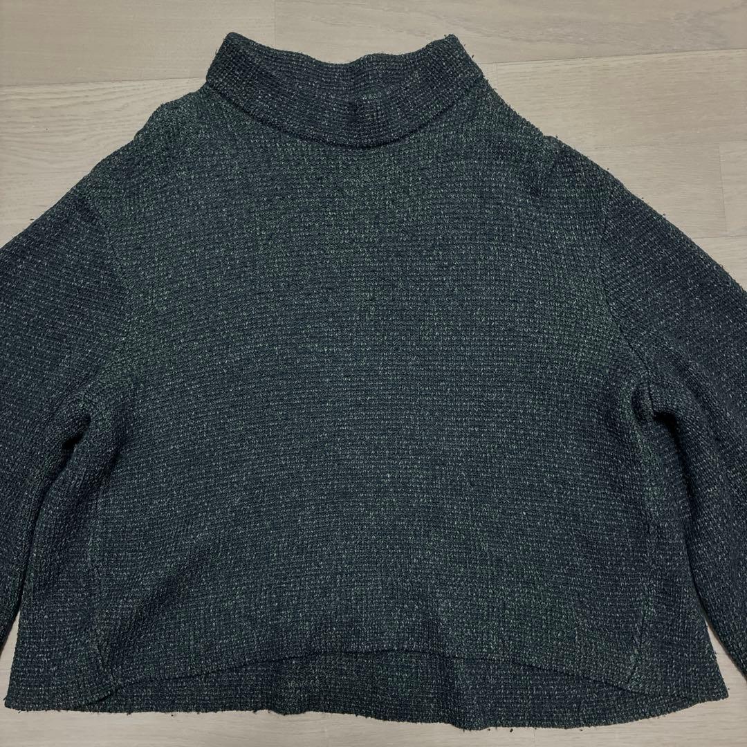 【 Ka na ta 】 unmilitary knit 黒×深緑　サイズ1