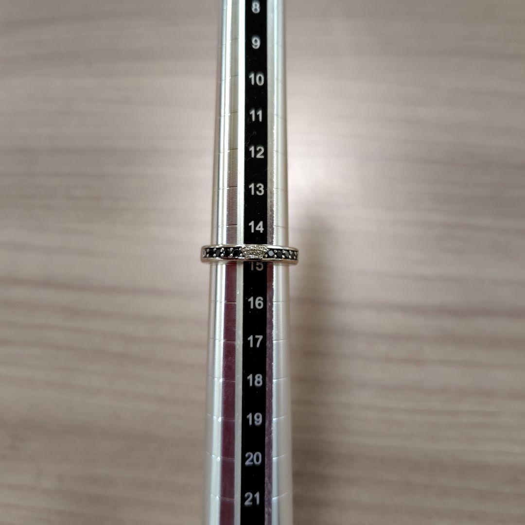 ジャスティンデイビス　ブラックジルコニア　リング　15号　購入証明書付