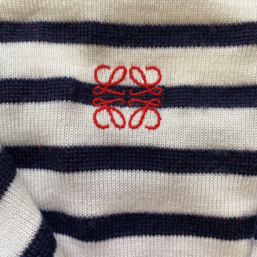 LOEWE ニット セーター ボーダー マリノ アナグラム シャドウロゴ