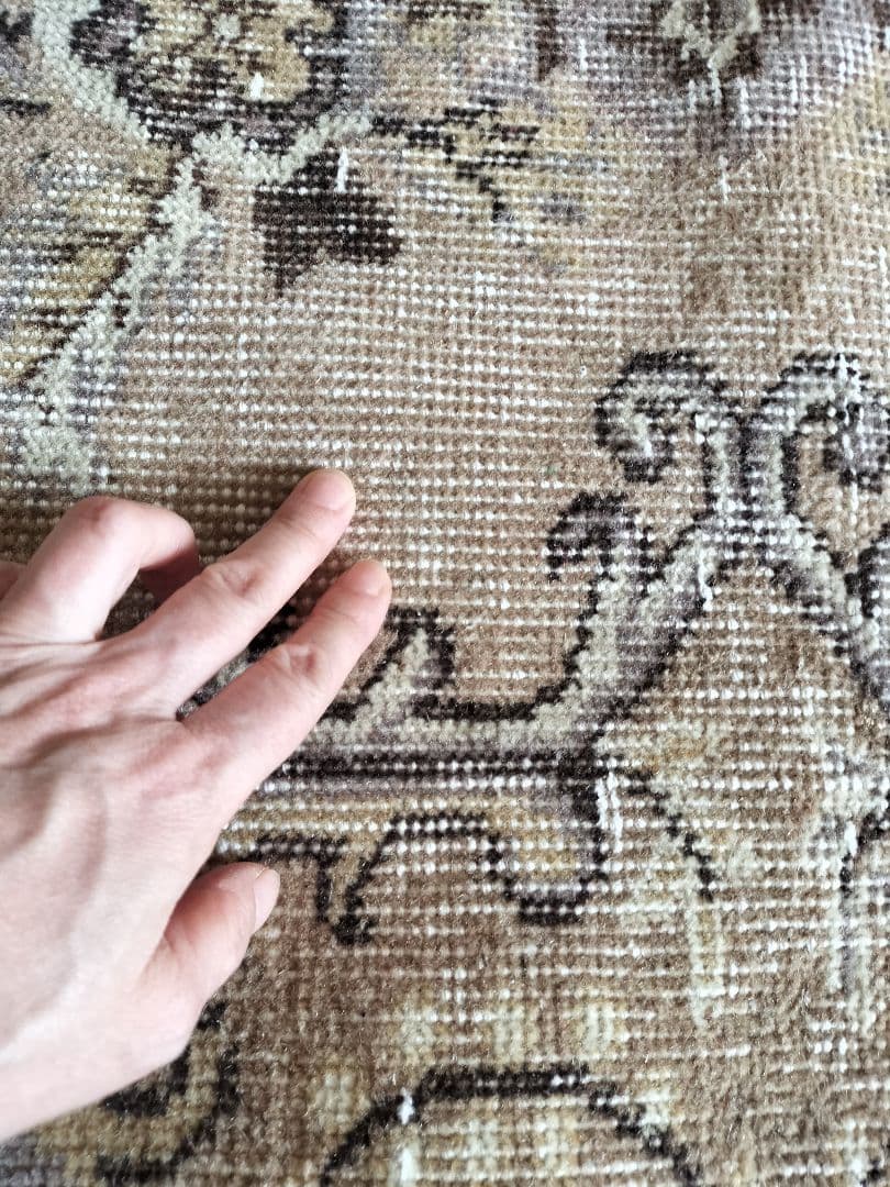 大判/カフェオレとミルクティー ヴィンテージラグ　石田ゆり子さんNo.692