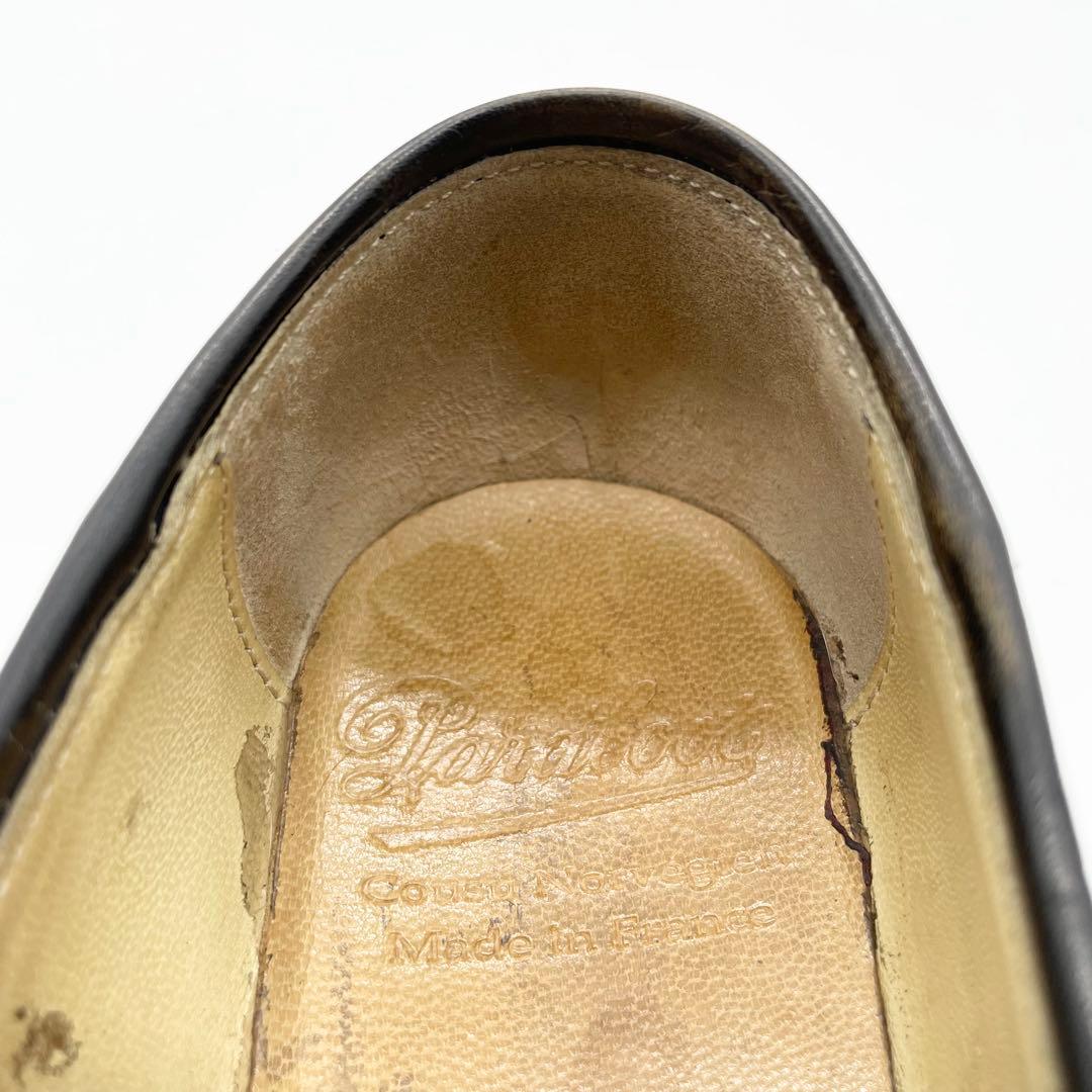 Paraboot ORSAY オルセー ミンクファー ローファー 革靴 黒 24