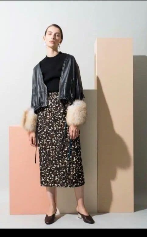 エレンディーク　Vネックレザーファーブルゾン Vネックレザーファーブルゾン